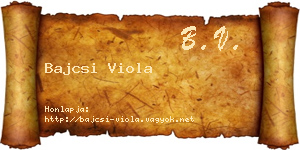 Bajcsi Viola névjegykártya